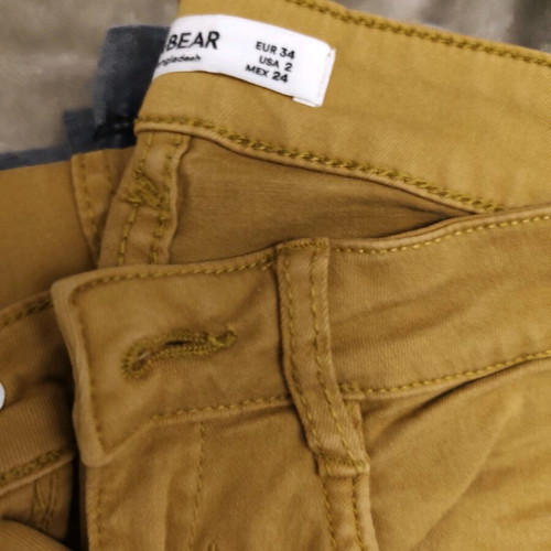 Pull & Bear pants mustard skinny fit like new size 34