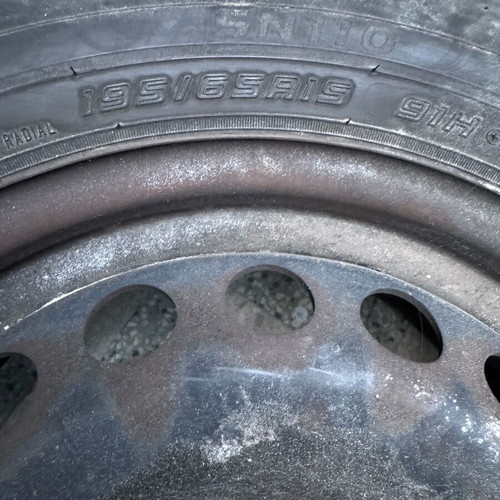 Used 195/65/R15 tires with steel rims, set of 4