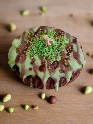 Κερί τούρτα Dubai Chocolate καινούργιο, φυτικό με άρωμα γλυκό