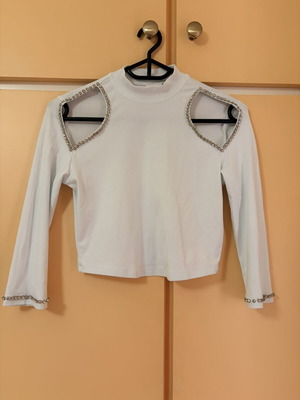 White Despy Boutique T-shirt like new with strass
