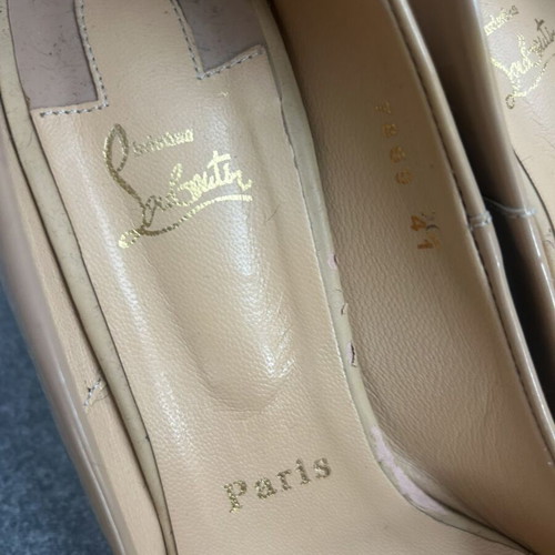 Christian Louboutins beige heels, authentic, size 41