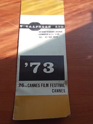 Διαφημιστικό φυλλάδιο promo ελληνικές ταινίες φεστιβάλ Καννες δεκαετίας 1970 καινούργιο