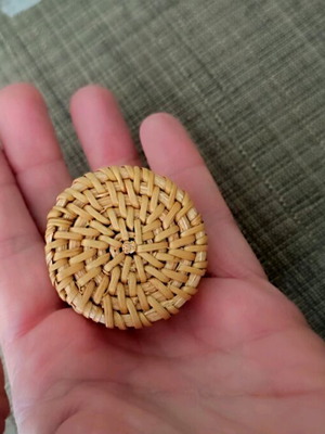 Wardrobe knobs new with handmade natural rattan pattern