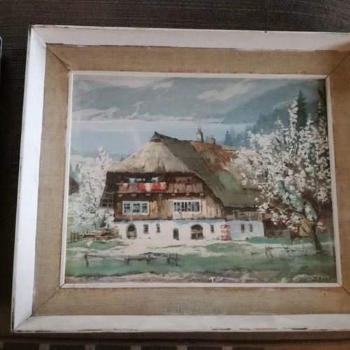 Paintings used, set of 2 with white frame