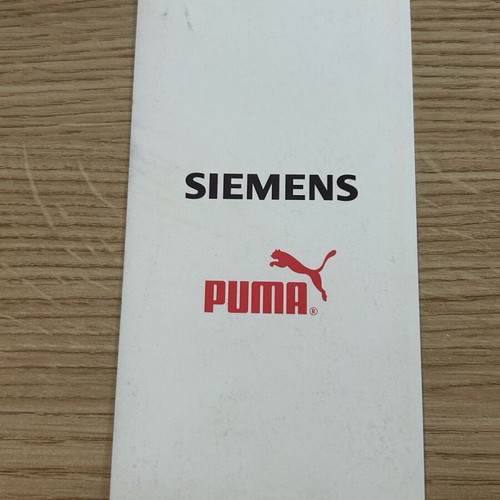Card with printed autograph Michalis Konstantinou used, Olympiacos PUMA 9x16 cm