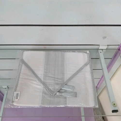 Runner white-silver new polyester with fringes 40x1.40