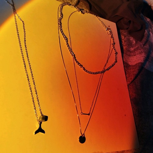 Necklaces new gold color from H&M and Jumbo with mermaid design