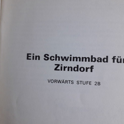 Vintage German language learning books, seasons and swimming pool