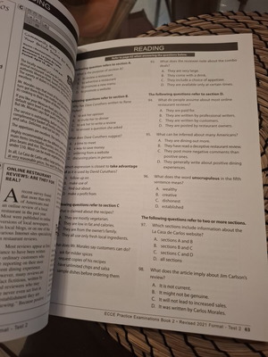 ECCE Practice Examinations Book 2 Revised 2021 Format, like new