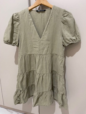 Zara dress used, short, green/olive, size S
