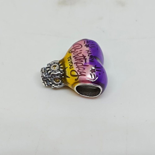 925 Silver Charm Hot Air Balloon Happy Birthday like new