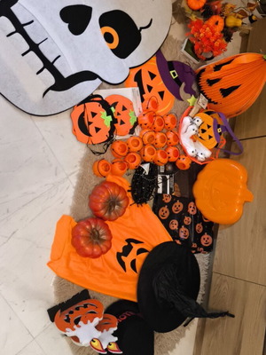 Ultimate Mega Halloween & Autumn Decoration Set with Pumpkins and Skull