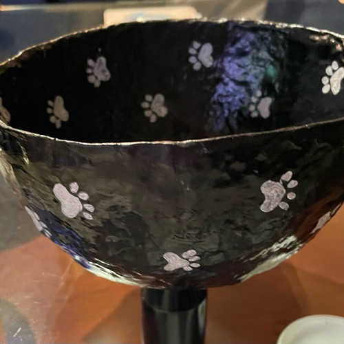 Handmade papier mache bowl new