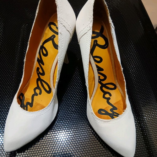 Replay white denim pumps like new, size 38