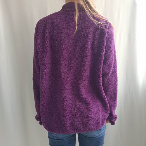 Victoria's Secret Pink women's sherpa fleece jacket new, size L, purple