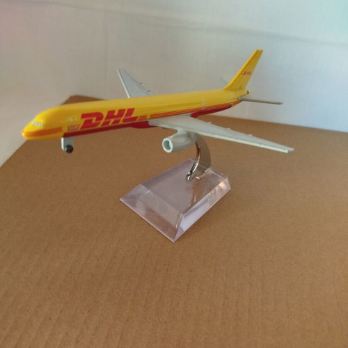 Airbus DHL collectible airplane used with transparent base
