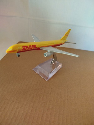 Airbus DHL collectible airplane used with transparent base