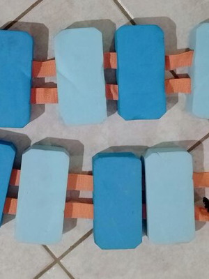 Swimming belts with foam blocks used, set of two