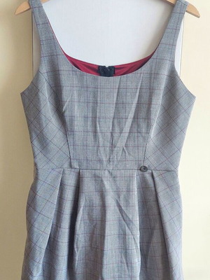 BSB dress, gray checkered, size Medium