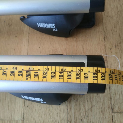 Hermes K2 aluminum roof bars used, 110cm for Chevrolet Matiz 2006