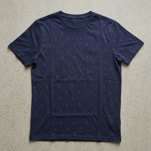 Men's T-shirt dark blue with pineapple print like new