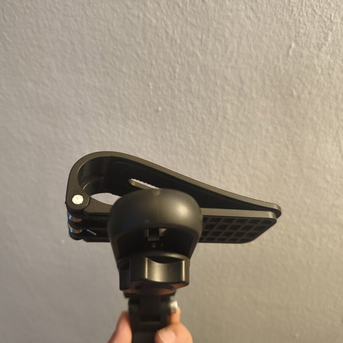 Car phone holder with clip handle and rotating ball head