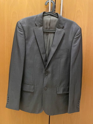 Suit gray like new, jacket and trousers size L