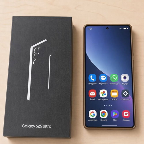 Samsung Galaxy S25 Ultra smartphone, 100% battery