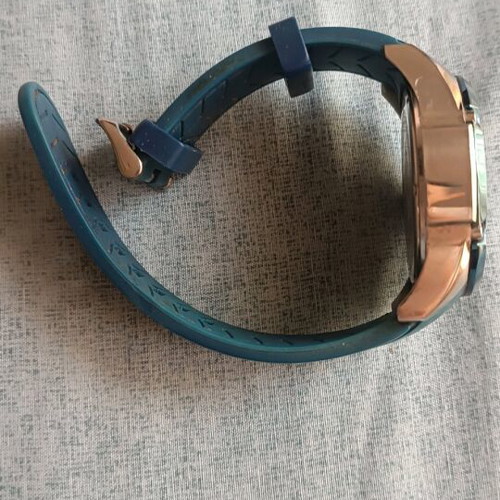 Visetti wristwatch like new with blue silicone strap and date function