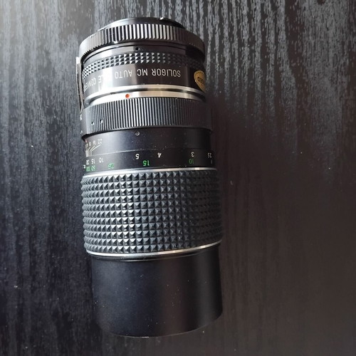 Soligor 135mm f/2.8 telephoto lens and 2X tele converter for Minolta used