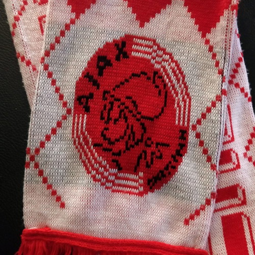 Ajax Amsterdam vintage scarf used, double knit 1990s
