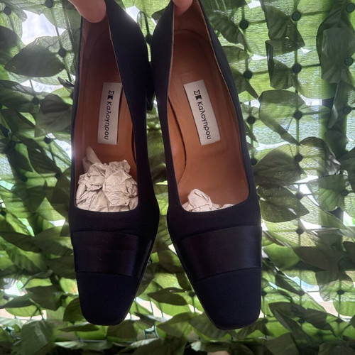 Kalogirou Black Pumps Size 38 New with Low Heel