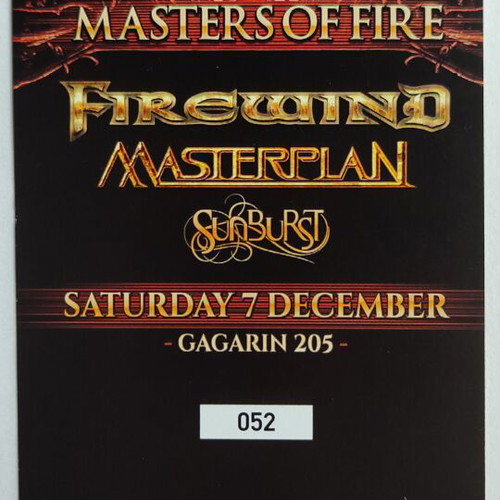 Firewind and Masterplan concert ticket like new, 7/12/2024