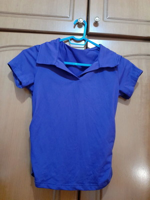 Shein purple short-sleeve t-shirt with collar new, XS