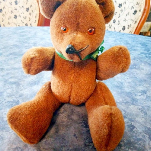 Antique plush teddy bear 1960