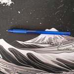 Blue pen used