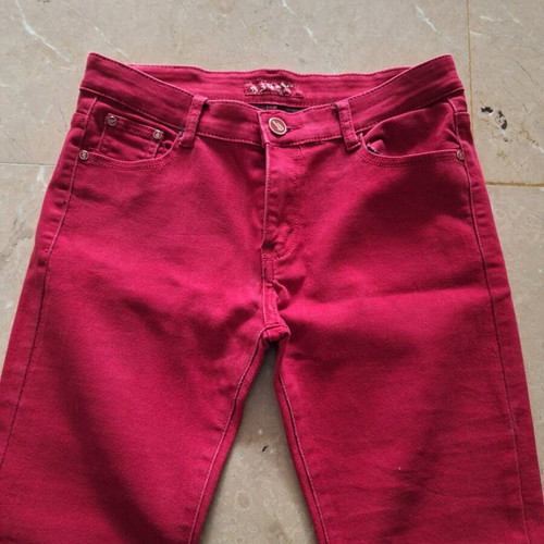 Women's red jeans like new, size L