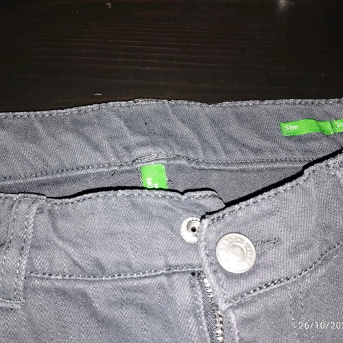 Benetton dark gray boys' jeans pants like new, size 2 XL