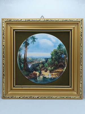 Αυθεντικό Vintage Κεραμικό Αγγλικό Κάδρο Genuine Staffordshire Ceramics (1970)