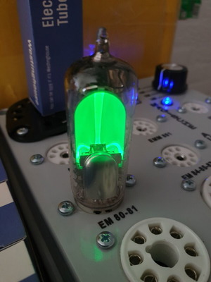 Philips EM80 magic eye tube, new old stock