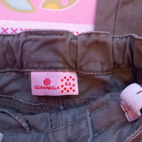 Girandola winter pants khaki like new for girls age 4-5