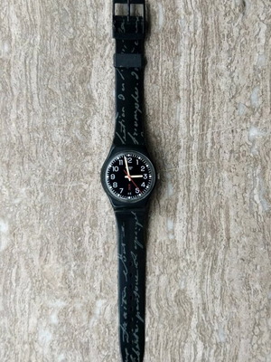 Swatch Originals 38mm black watch used with day and date