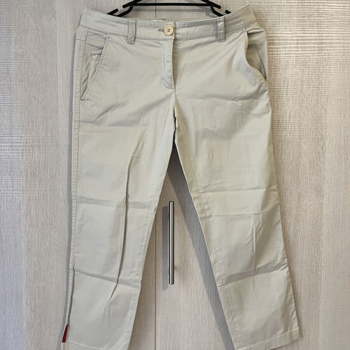 Prada women's beige pants size 38 used with pockets