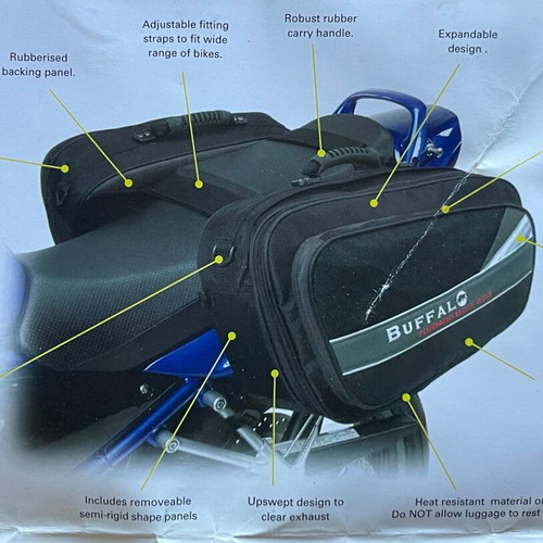 Buffalo Getaway 48L motorcycle saddlebags like new