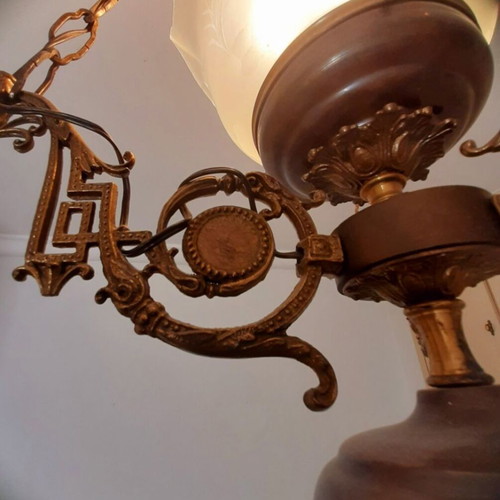 Bronze ceiling light in candlestick style like new