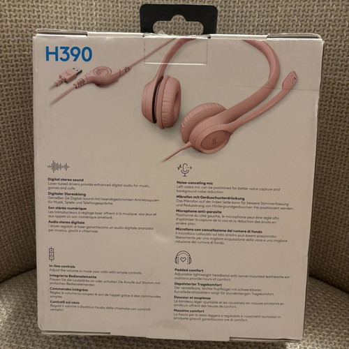 Logitech H390 headset new with USB wired connection