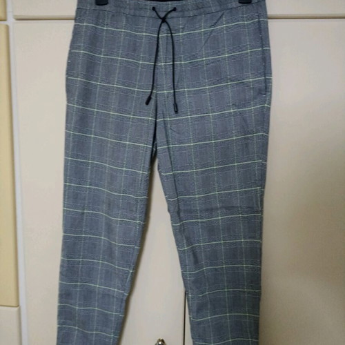 Checked men's trousers