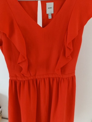 ICHI red midi dress like new, size S