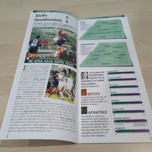Panathinaikos Small Activity Booklet January 2003, like new, collectible