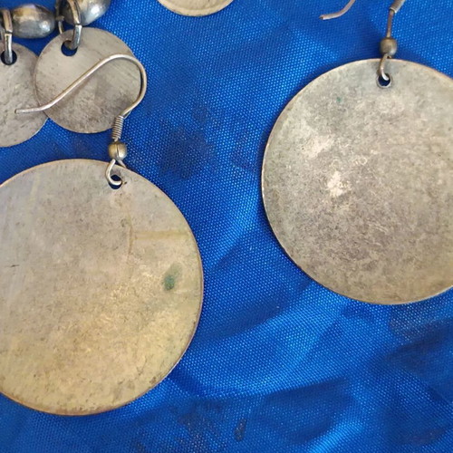 Ethnic Bohemian Style Bracelet and Earrings Set like new, silver